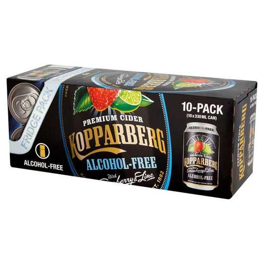 Kopparberg Alcohol Free Strawberry & Lime Cider Cans Adult Soft Drinks & Mixers M&S   