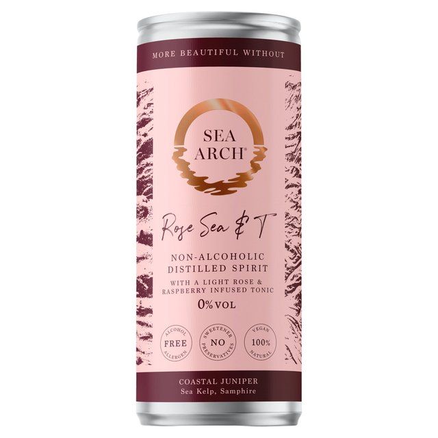 Sea Arch Drinks - Sea & Tonic - Rose & Raspberry. Ready-to-Drink.