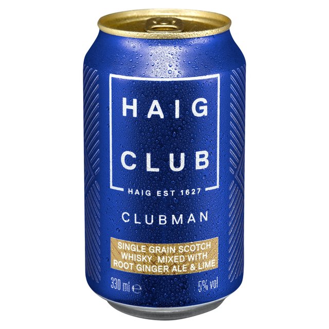 Haig Club Clubman Ginger Ale & Lime Ready to Drink BEER, WINE & SPIRITS M&S   