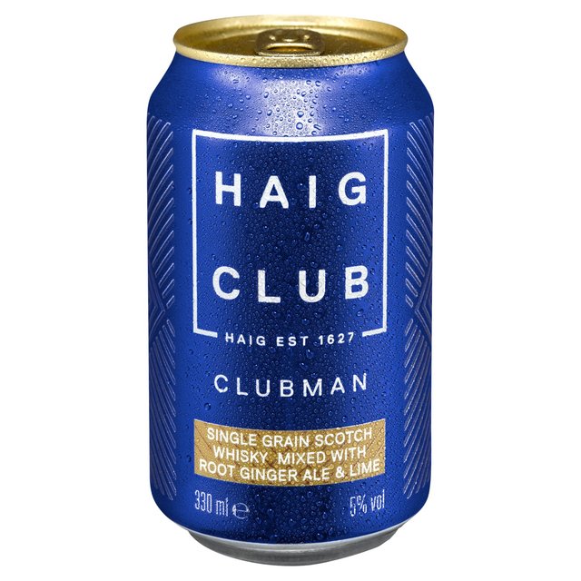 Haig Club Clubman Ginger Ale & Lime Ready to Drink BEER, WINE & SPIRITS M&S   