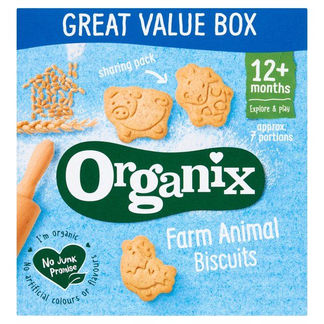 Organix Farm Animal Biscuits, 12 mths Value Box