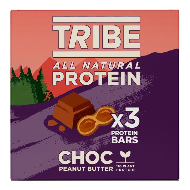 TRIBE Choc Peanut Butter Natural Plant Protein Bars Multipack