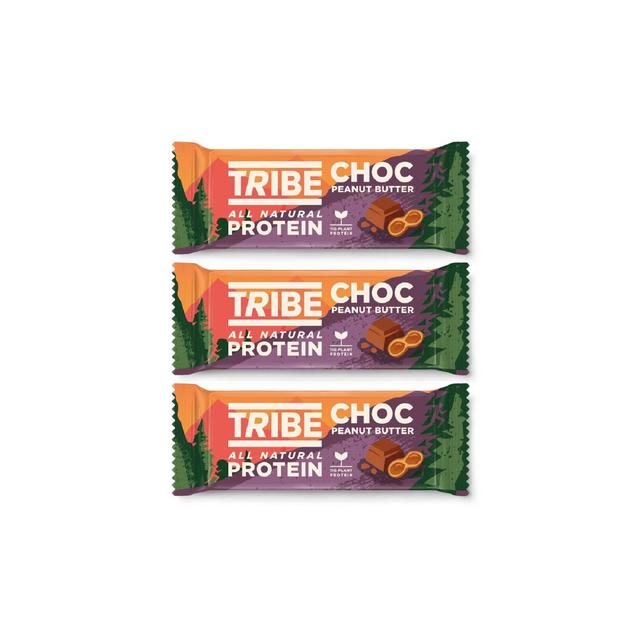 TRIBE Choc Peanut Butter Natural Plant Protein Bars Multipack Cereals M&S   