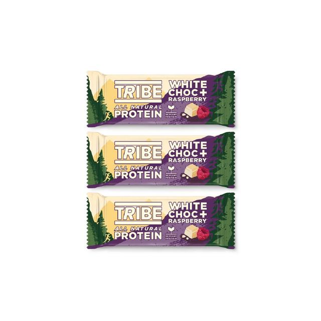 TRIBE White Choc & Raspberry Natural Plant Protein Bars Multipack Cereals M&S Default Title  