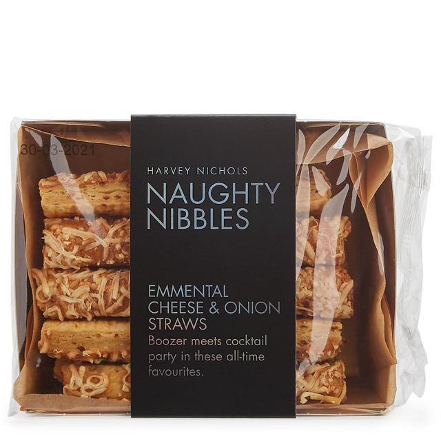 Harvey Nichols Naughty Nibbles Emmental Cheese & Onions Straws Biscuits, Crackers & Bread M&S   