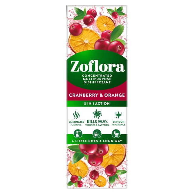 Zoflora Concentrated Disinfectant Cranberry and Orange Accessories & Cleaning M&S Default Title  