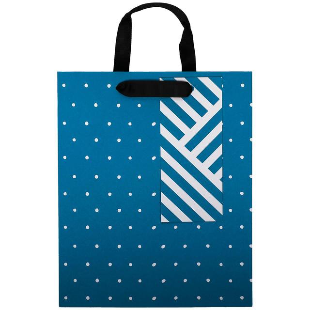 M&S Medium Blue Pattern Gift Bag