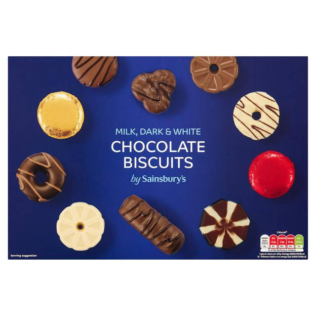 Sainsbury's Milk, Dark & White Chocolate Biscuits 450g