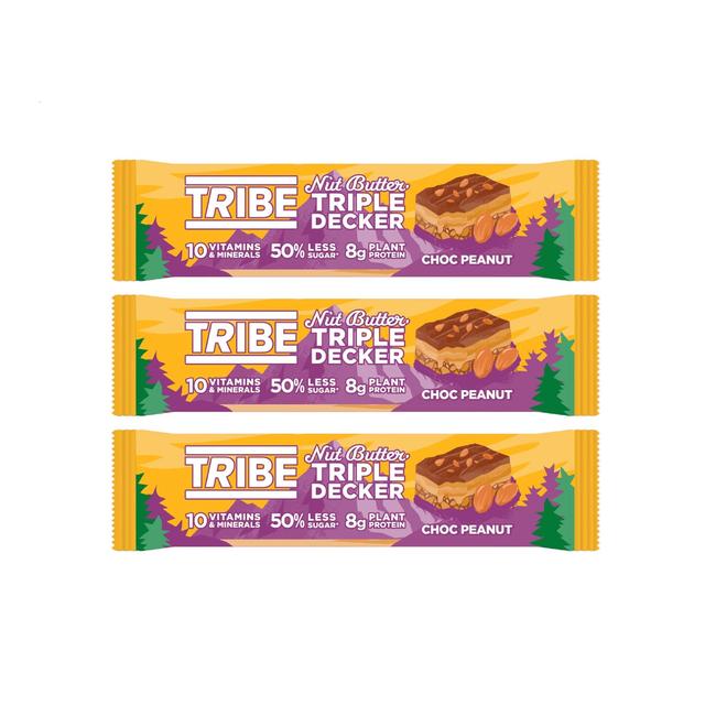 TRIBE Triple Decker Choc Peanut Butter Multipack Sweets M&S   