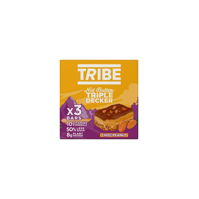 TRIBE Triple Decker Choc Peanut Butter Multipack Sweets M&S   