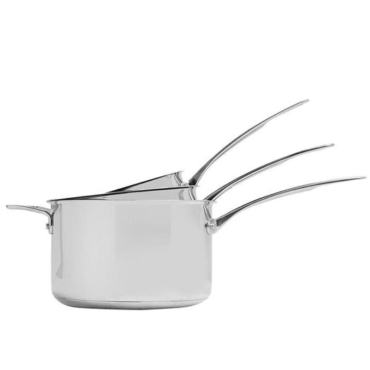 M&S 3 Piece Stainless Steel Pan Set Silver Home, Garden & Outdoor M&S   