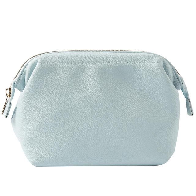 M&S Collection Faux Leather Make-Up Bag, Blue