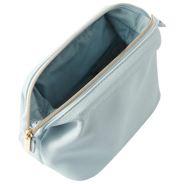 M&S Collection Faux Leather Make-Up Bag, Blue