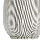 M&S Large Linear Striped Flower Vase 'One Size Grey GOODS M&S   