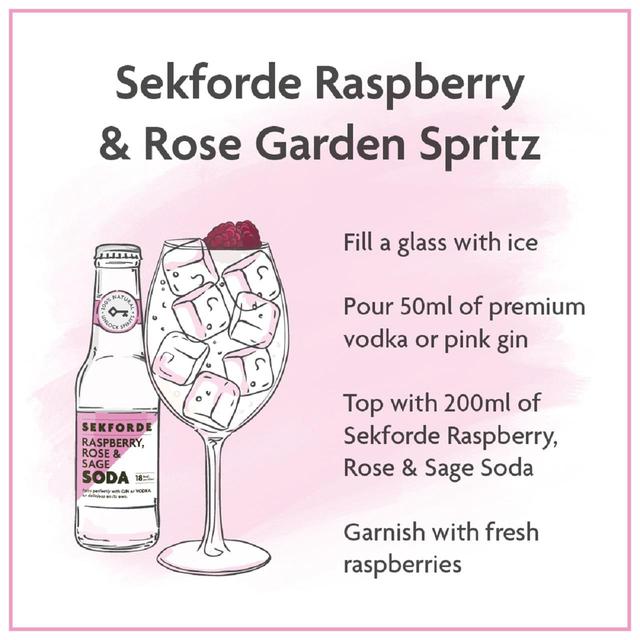 Sekforde Raspberry, Rose & Sage Soda Adult Soft Drinks & Mixers M&S   