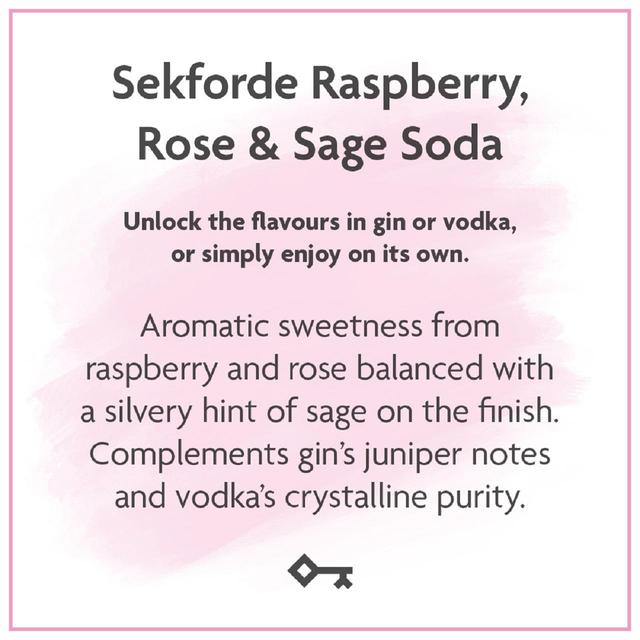 Sekforde Raspberry, Rose & Sage Soda Adult Soft Drinks & Mixers M&S   