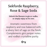 Sekforde Raspberry, Rose & Sage Soda Adult Soft Drinks & Mixers M&S   