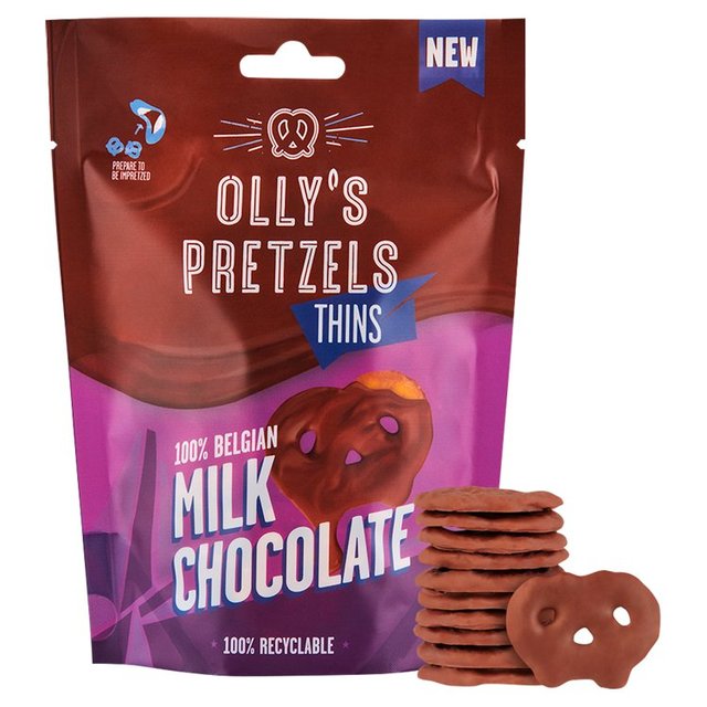 Olly's Pretzel Thins - Salted Milk Chocolate