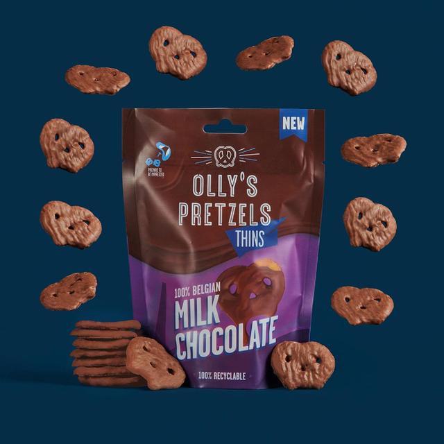 Olly's Pretzel Thins - Salted Milk Chocolate