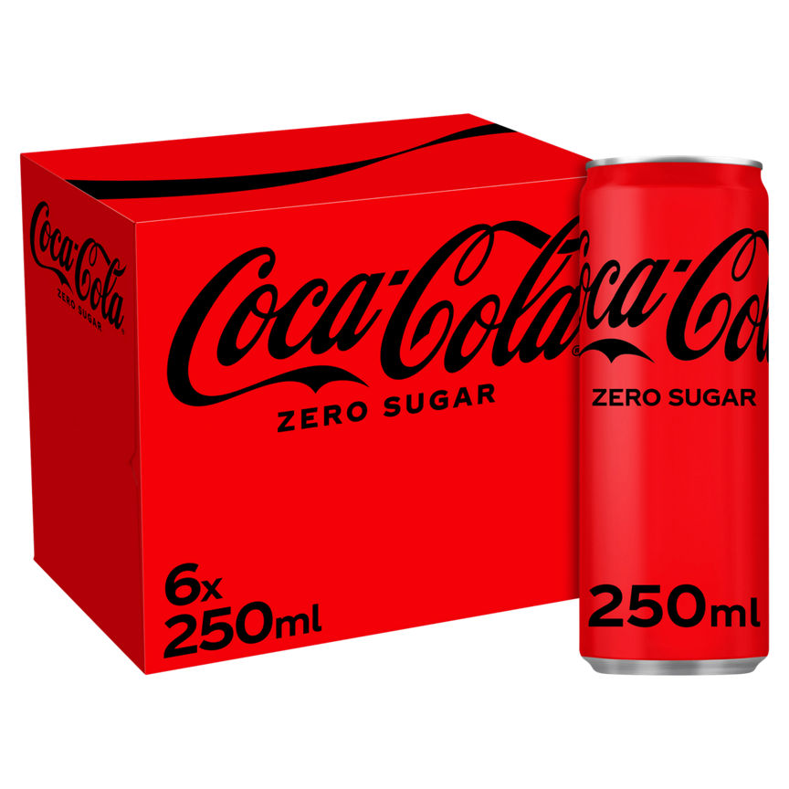 Coca-Cola Coca-Cola Zero Sugar Cans Fizzy & Soft Drinks ASDA   