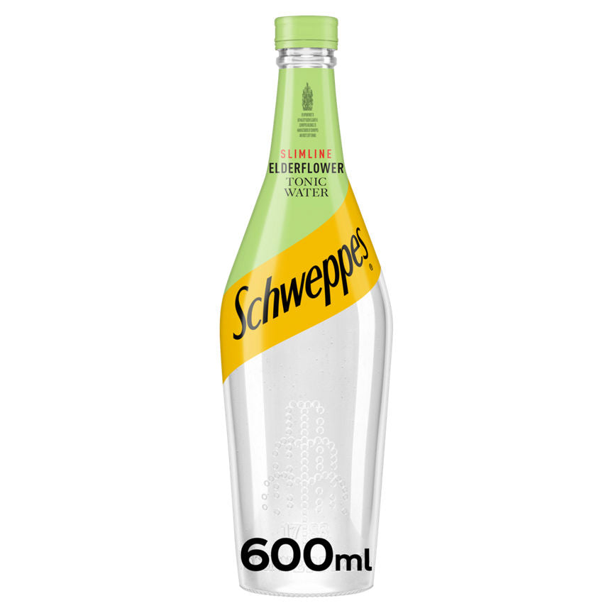 Schweppes Slimline Elderflower Tonic Water Glass Bottle