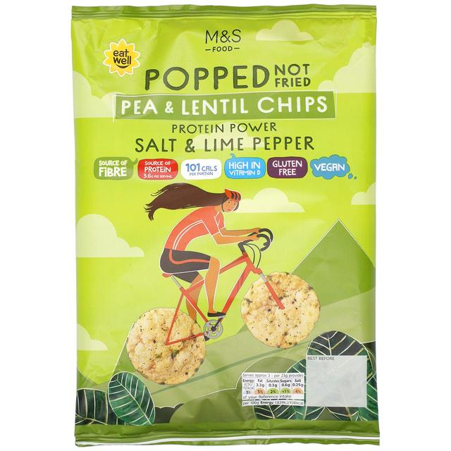 M&S Popped Pea & Lentil Chips Crisps, Nuts & Snacking Fruit M&S Default Title  