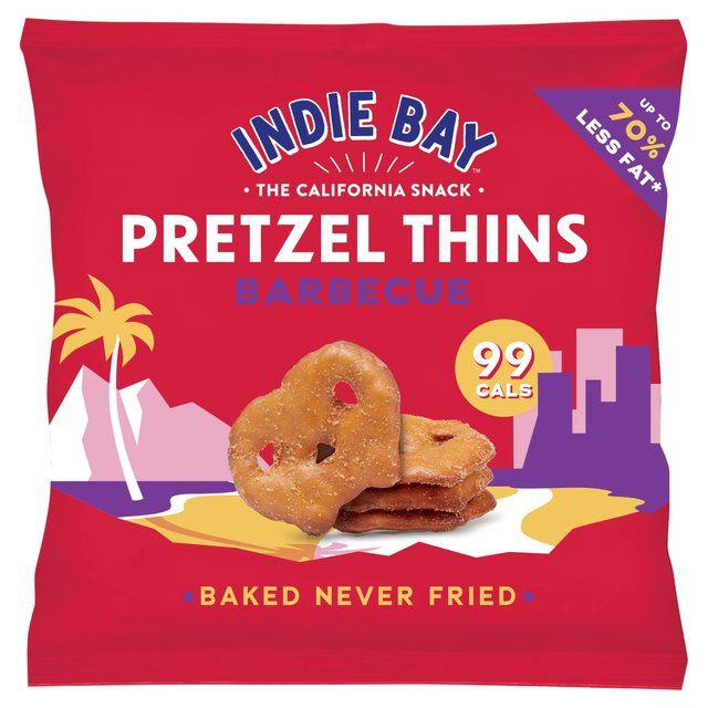 Indie Bay Snacks Pretzel Thins Barbecue