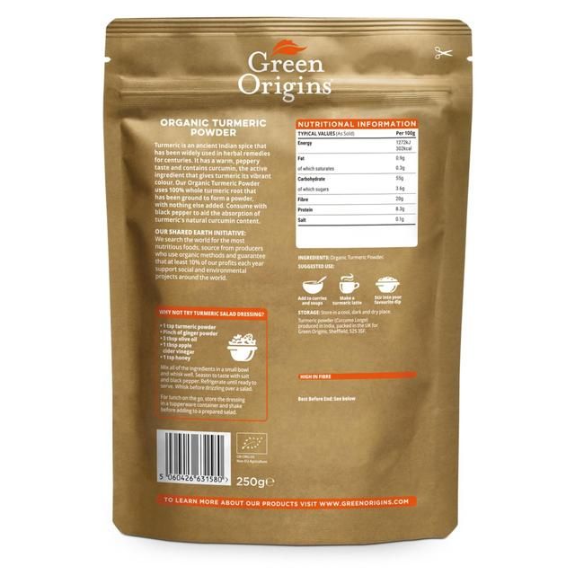 Green Origins Organic Turmeric Powder General Health & Remedies M&S   