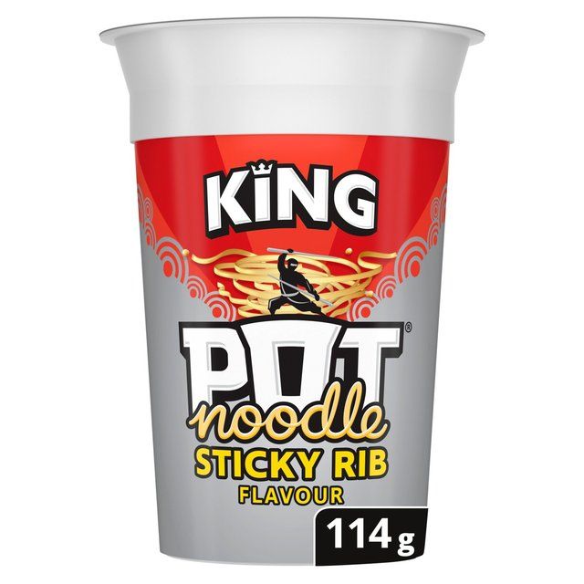 King Pot Noodle Sticky Rib Rice, Pasta & Noodles M&S Default Title  