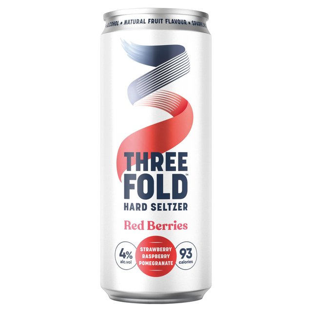 Three Fold Hard Seltzer Red Berries Wine & Champagne M&S Default Title  