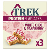 TREK White Chocolate & Raspberry Protein Flapjacks Food Cupboard M&S   