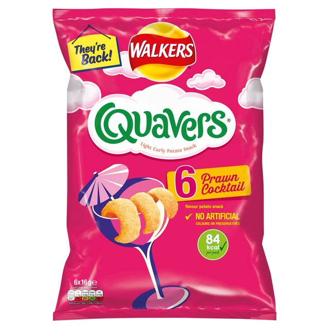 Walkers Quavers Prawn Cocktail Multipack Snacks Free from M&S   