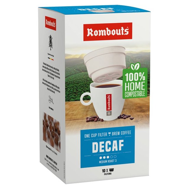 Rombouts Decaffeinated Compostable One Cup Filter Coffee