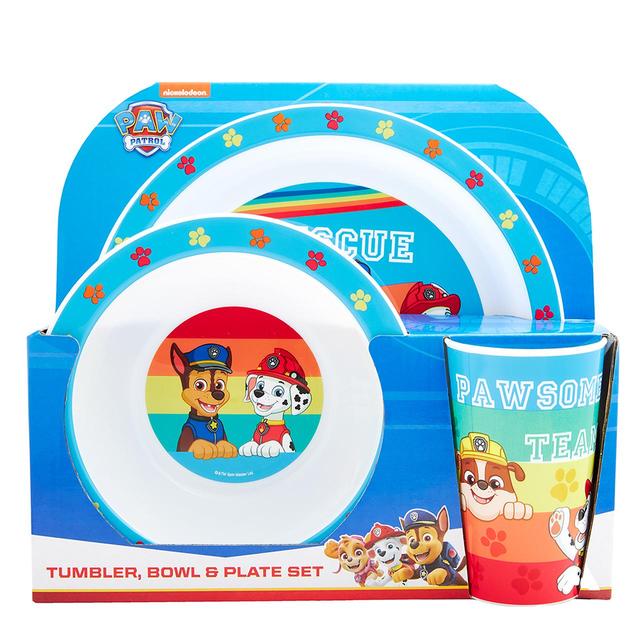 Paw Patrol Rescue 3 Piece PP Tableware Set Perfumes, Aftershaves & Gift Sets M&S   