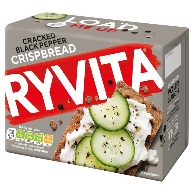 Ryvita Cracked Black Pepper Crisp Bread