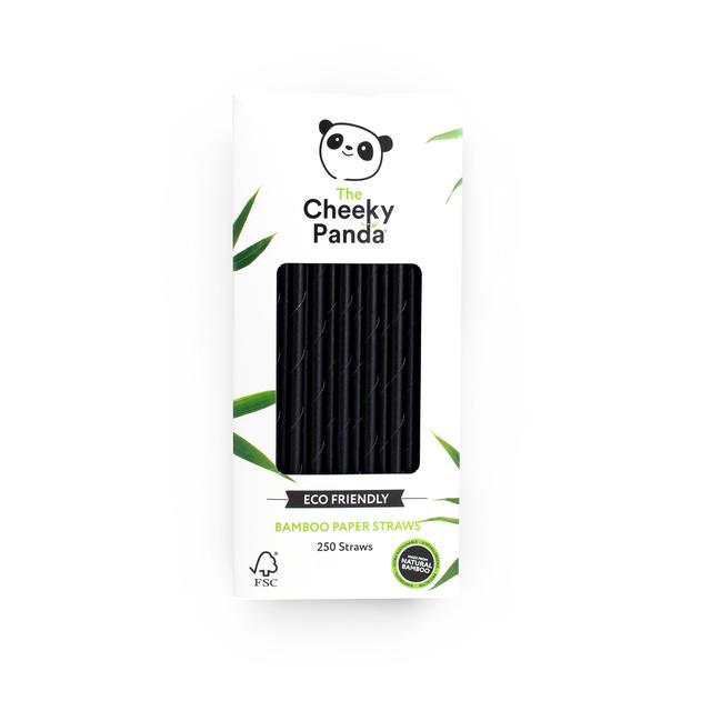 The Cheeky Panda 100% Bamboo Paper Straws, Black