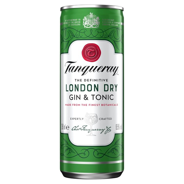 Tanqueray London Dry Gin & Tonic Ready to Drink Can BEER, WINE & SPIRITS M&S Default Title  