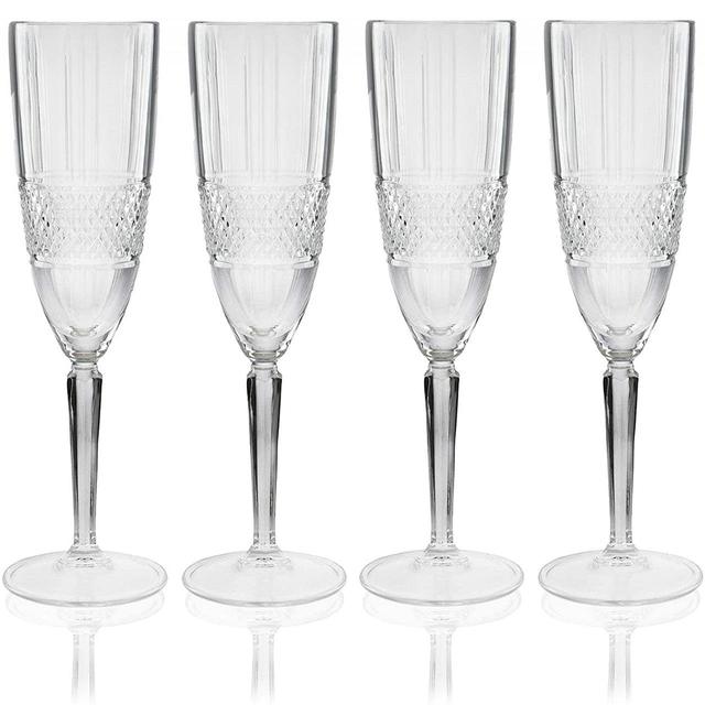 Maxwell & Williams Verona Crystalline Flute Glasses Set Tableware & Kitchen Accessories M&S   