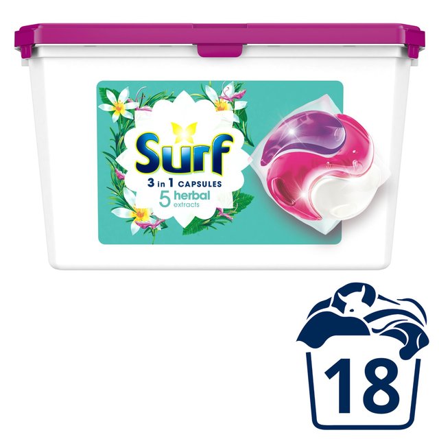 Surf 3-in-1 5 Herbal Extracts Washing Capsules