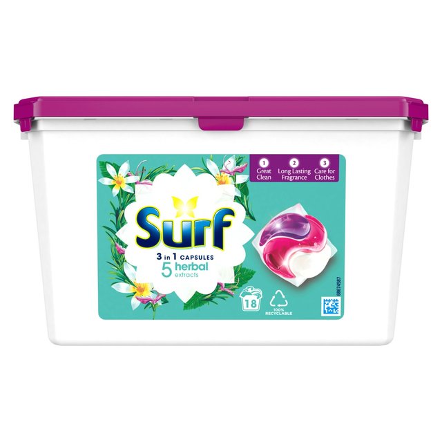 Surf 3-in-1 5 Herbal Extracts Washing Capsules