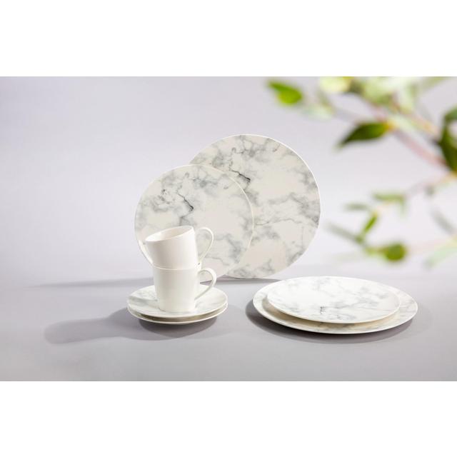 Villeroy & Boch Marmory Combi Dinner Set, White Tableware & Kitchen Accessories M&S   