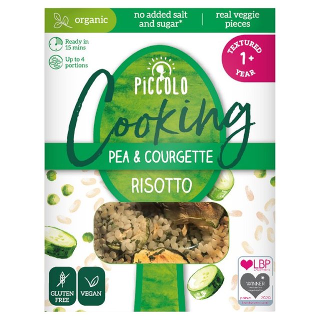 Piccolo Pea & Courgette Organic Risotto, 12 mths+ Free from M&S Default Title  