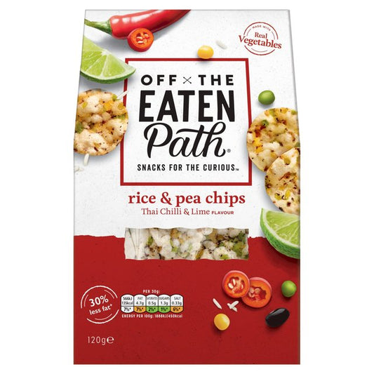 Off The Eaten Path Thai Chilli & Lime Rice & Pea Chips Crisps, Nuts & Snacking Fruit M&S   