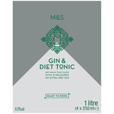 M&S 4 Gin & Diet Tonics FOOD CUPBOARD M&S Default Title  