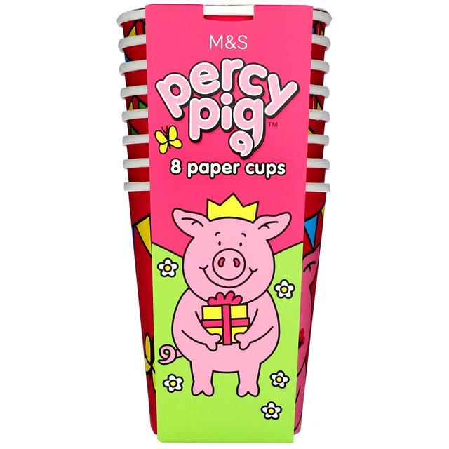 M&S Percy Pig 8 Paper Cups