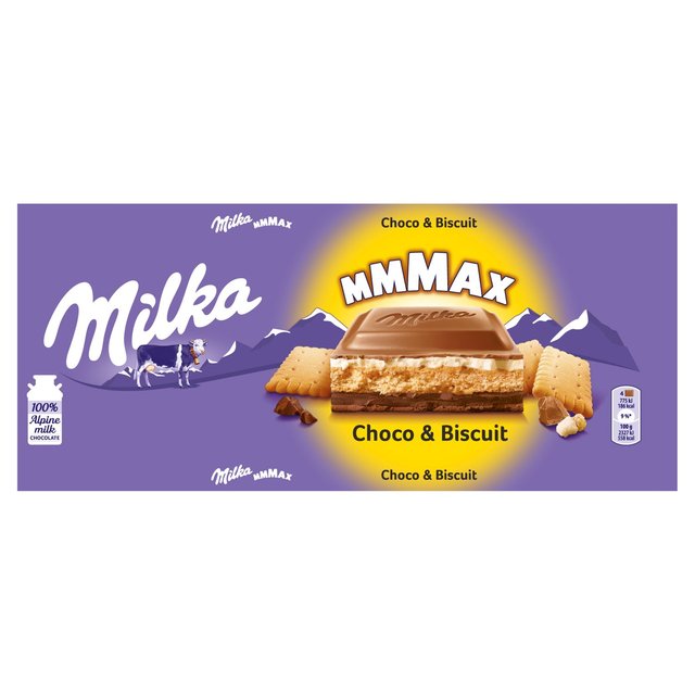 Milka Mmmax Choco & Biscuit Chocolate Bar Food Cupboard M&S Default Title  