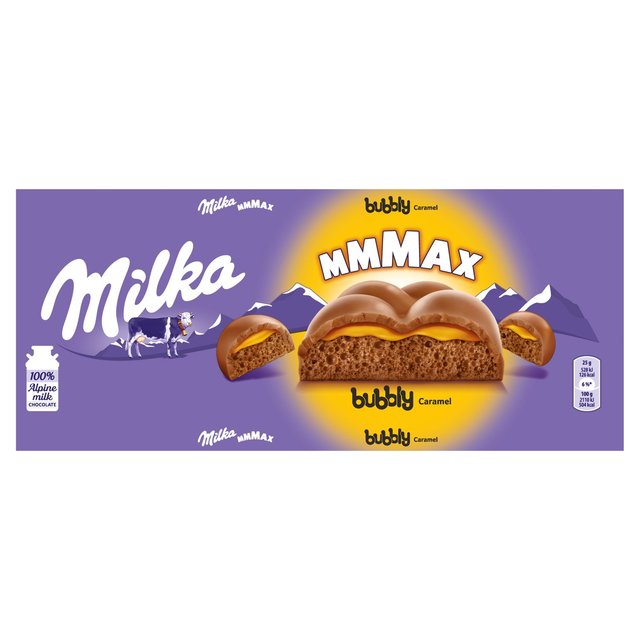 Milka Mmmax Bubbly Caramel Chocolate Bar