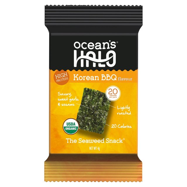 Ocean's Halo Korean BBQ Seaweed Snack Crisps, Nuts & Snacking Fruit M&S   