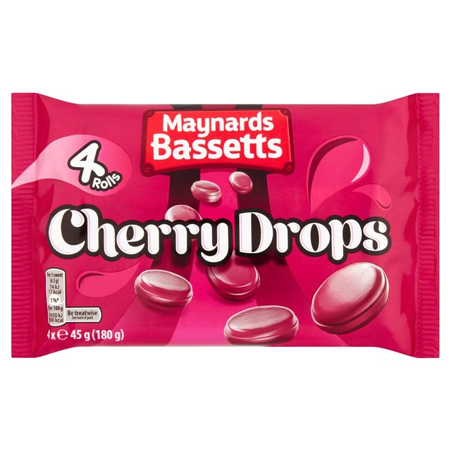 Maynards Bassetts Cherry Drops Sweets Multipack