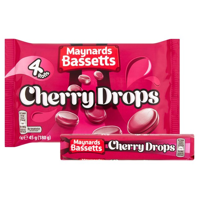 Maynards Bassetts Cherry Drops Sweets Multipack